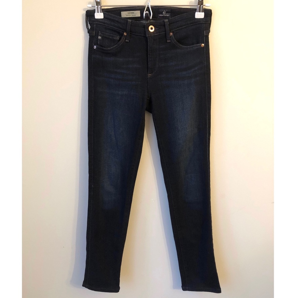 AG • 24 • The Prima Mid-Rise Cigarette Dark Wash Denim Jeans